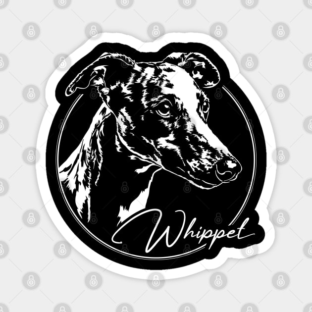 Funny Proud Whippet dog portrait sighthound mom Magnet by wilsigns