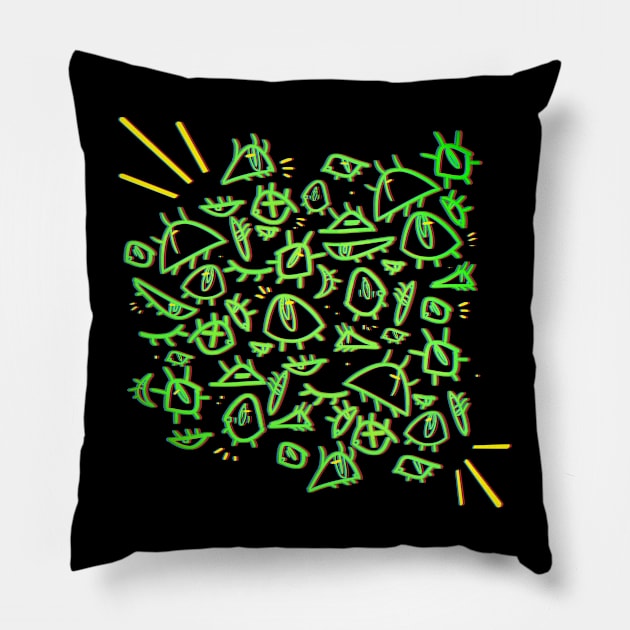 Eldritch Eyes Variant Two Pillow by SunstarXD