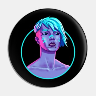 Neon Girl Pin