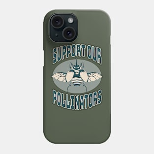 Support Our Pollinators Horned Rhinoceros Beetle Phone Case