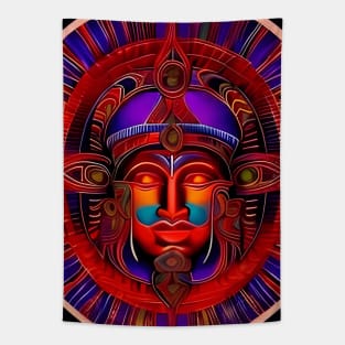 New World Gods (30) - Mesoamerican Inspired Psychedelic Art Tapestry