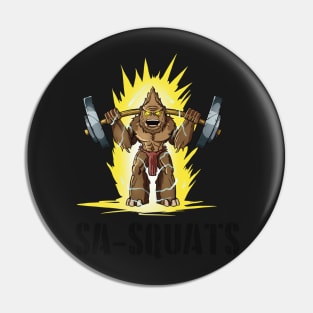 Sasquatch Squats (Sa-Squats)(Black Text Variant) Pin