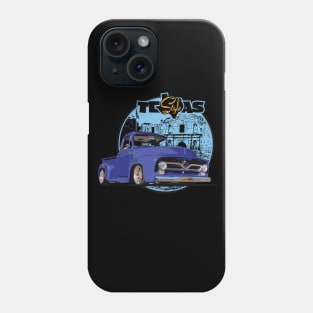 Texas-Style Custom Ford Truck Alamo scene blue and black colors Phone Case