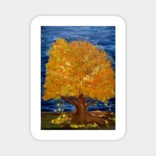 The fall season with trees losing leaves. Magnet