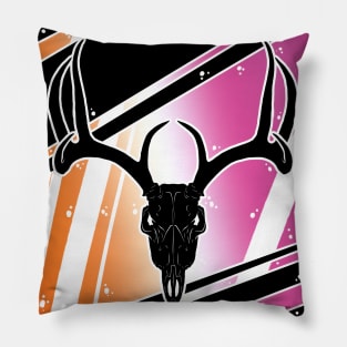Lesbian Pride Skull - Deer Pillow