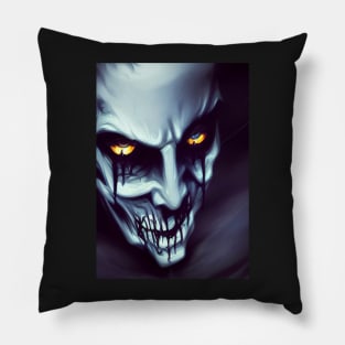 EVIL LAUGHING YELLOW EYED HALLOWEEN VAMPIRE Pillow