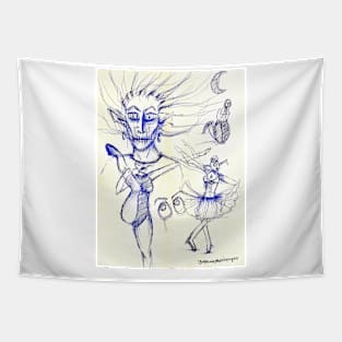 Elf doodle Tapestry