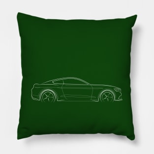 Ford Mustang GT - profile stencil, white Pillow