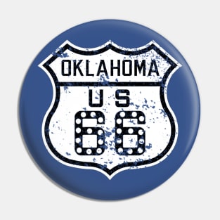 Oklahoma 66 Cats Eye - Distressed Pin