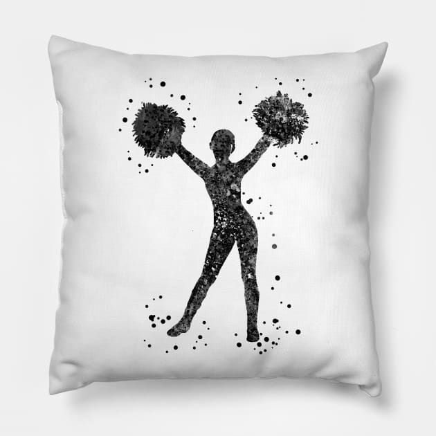 Cheerleader Pillow by RosaliArt