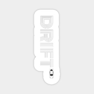 Drift Print White Vertical Magnet