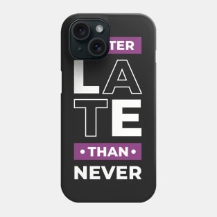 Better late than never, positive thinking Phone Case