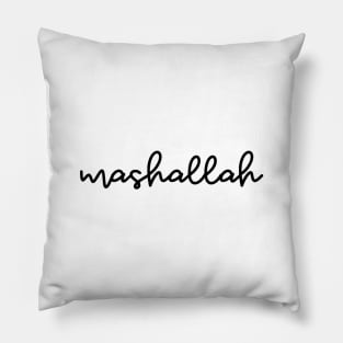 mashallah - black Pillow