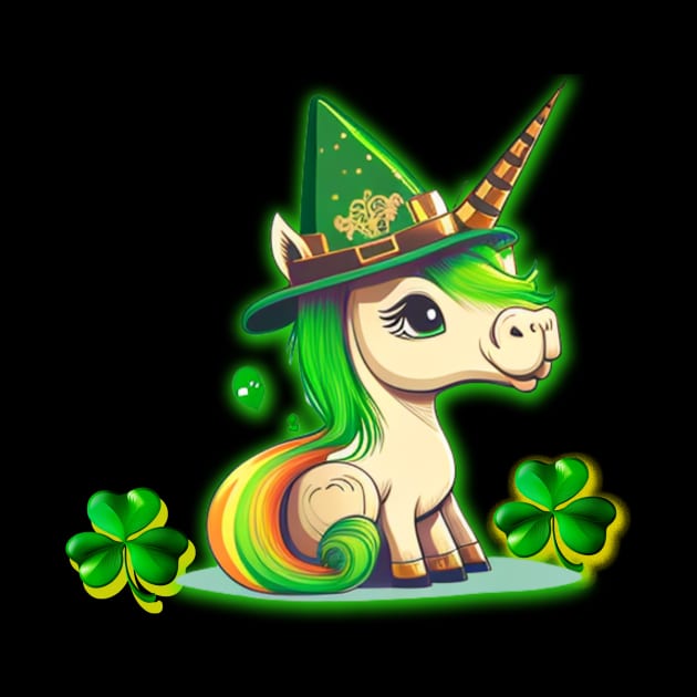 Cute and Funny St Patrick’s Day Unicorn Design Lepricorn by albaley