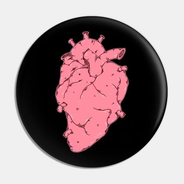 Heart Attack Pin by drawanddie