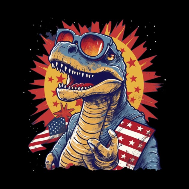 dinosaur  funny 4th of July by marisamegan8av