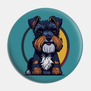 Miniature Schnauzer Portrait Pin