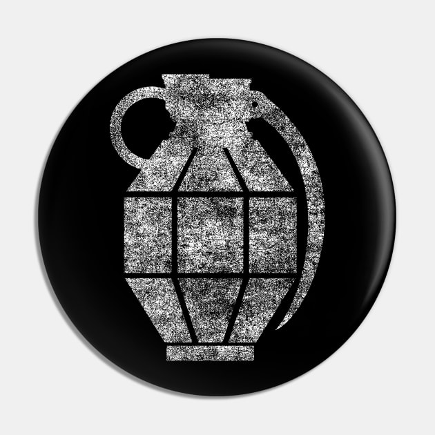 Hand Grenade Retro Pin by erock