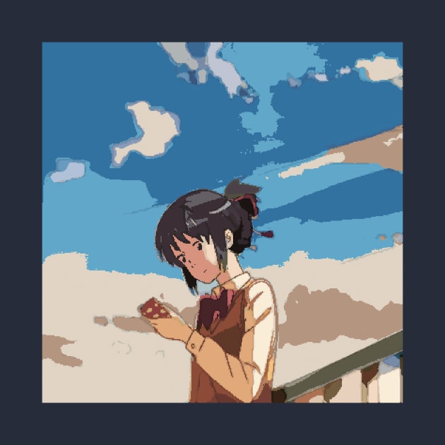 Your Name. Mitsuha Miyamizu Anime couples print by BleizerShtorn