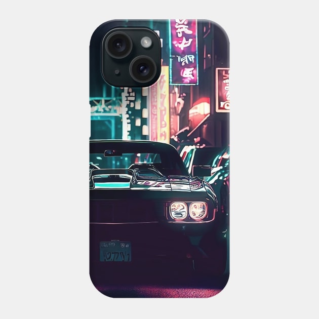 Classic Charger in Neon Lights Phone Case by HSDESIGNS