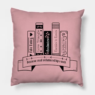 Bookish aesthetic | Book girlie | Romance Tropes Pillow