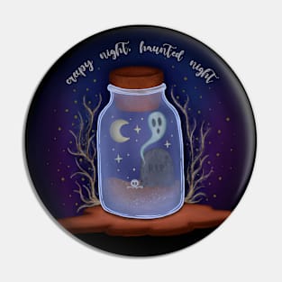 Creepy Night Haunted Night Pin