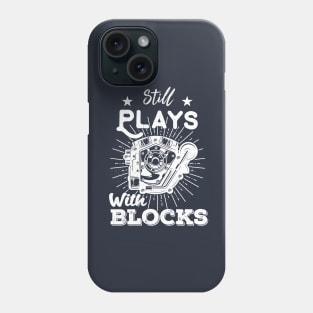 still plays with blocks vintage retro racing cars funny mechanic Phone Case