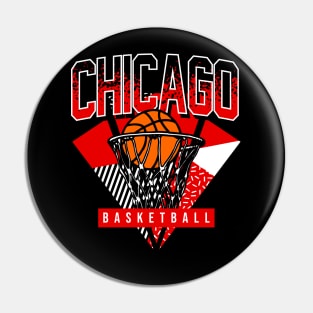 Chicago Basketball 90s Throwback Pin