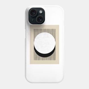 Circle B&W Stripes - Abstract Phone Case