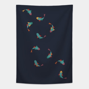 Geometry Koi Fish Tapestry