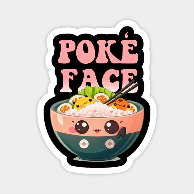 Poke Face Magnet by Hehe Tees