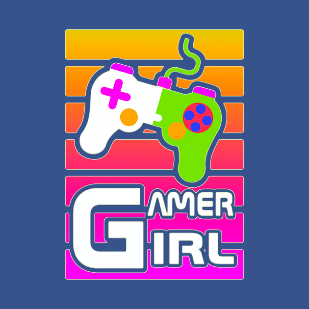 Colorful Gamer Girl by AlondraHanley