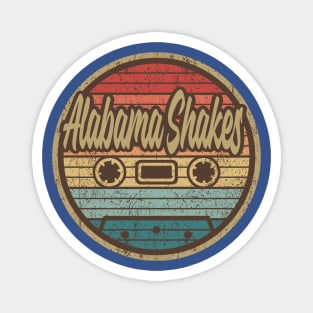 Alabama Shakes Retro Cassette Circle Magnet