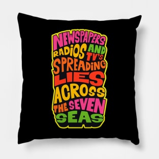 Revolutionary Truths: The Psychedelic Typo Manifesto Pillow