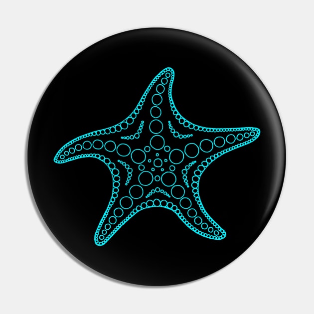 Starfish (blue/black) Pin by calenbundalas