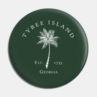 Tybee Island Georgia Est 1712 Vintage Palm Old Style Pin