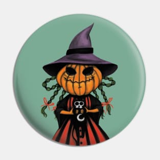 Pumpkin witch Pin