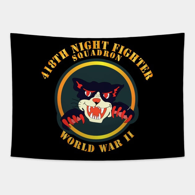 418th Night Fighter Squadron - 2nd Ver - WWII Tapestry by twix123844