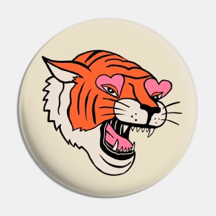 Tiger Heart Eyes Pin