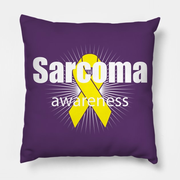 Yellow for Sarcoma Awareness Pillow by BarbC