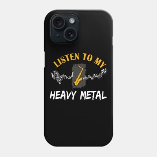 saxophone heavy metal player gift Phone Case