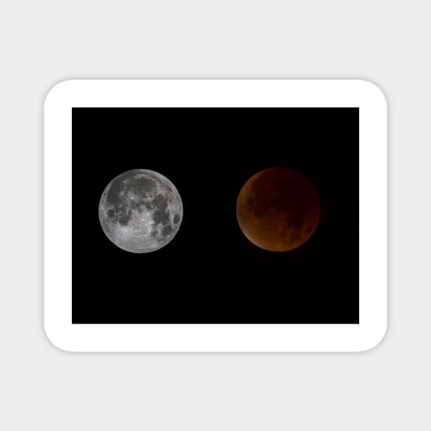 Blood Red Super Moon Eclipse Magnet by captureasecond