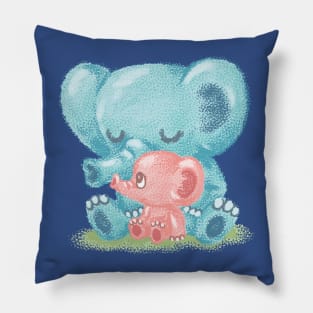 Family of elephant Pillow