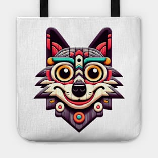 Wolf totem illustration Tote