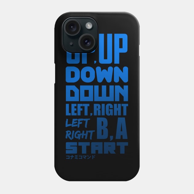 Konami Code Blue Phone Case by FireballMotion