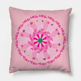 Happy Spring Mandala Pillow