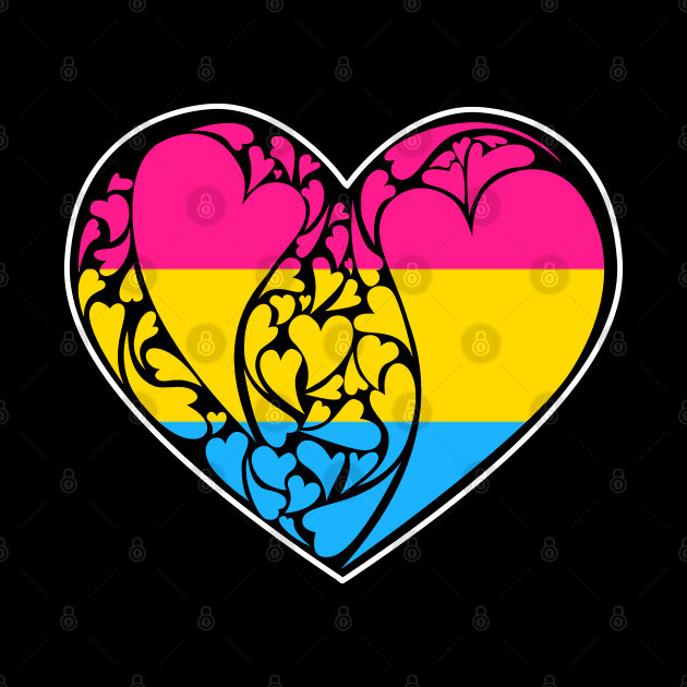 Pansexual Flag LGBT+ Heart by aaallsmiles