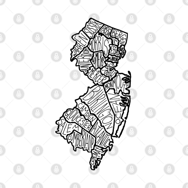 New Jersey map by calenbundalas