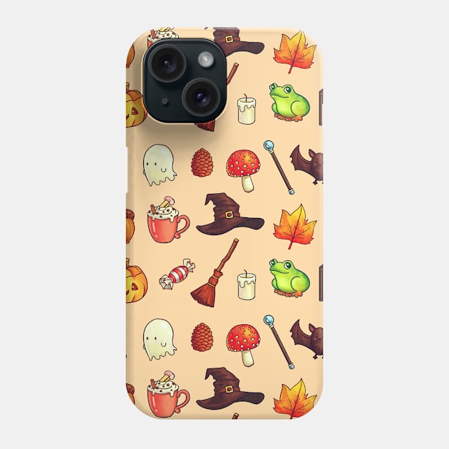 Cute Halloween Pattern v2 Phone Case by Shellz-art