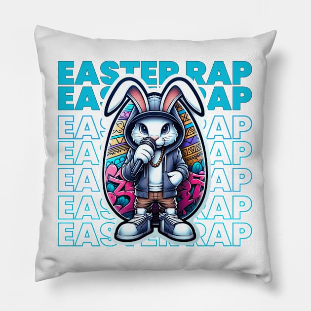 EASTER BUNNY RAPPER Pillow by Lolane